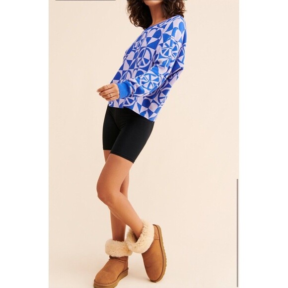 Daily Practice by Anthropologie Medium Slouchy Boat Neck Sweater $98 Purple - Picture 3 of 12